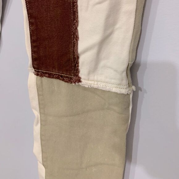 Shein | Tricolor Women’s High Waist Cut and Sew Jeans Multicolor XS - Picture 3 of 9